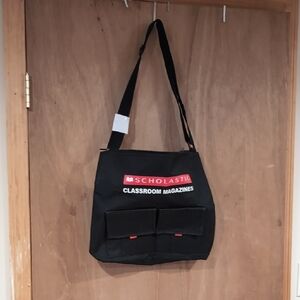Scholastic Black and Red Messenger Bag